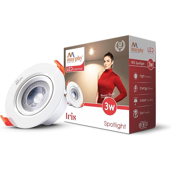 Murphy 3W Iris LED Adjustable Spot Downlight | Warm White Pack of